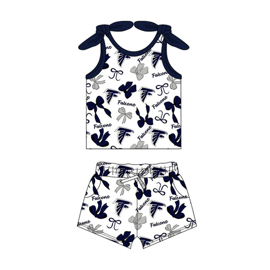 Preorder (moq 5)Baby Girls Clothes Bows Sleeveless Tops Shorts Sets