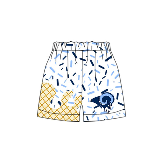 Preorder(moq 5) Baby Boys Blue Drip Ram Team Shorts Bottom 8.11