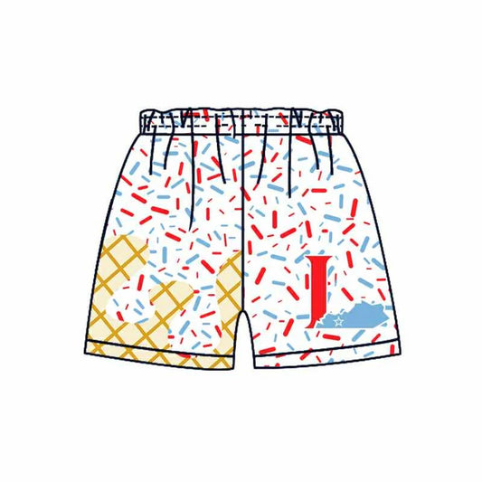 Preorder (moq 5)Baby Boys Drip White L Sprinkles Team Shorts Bottoms 6.27