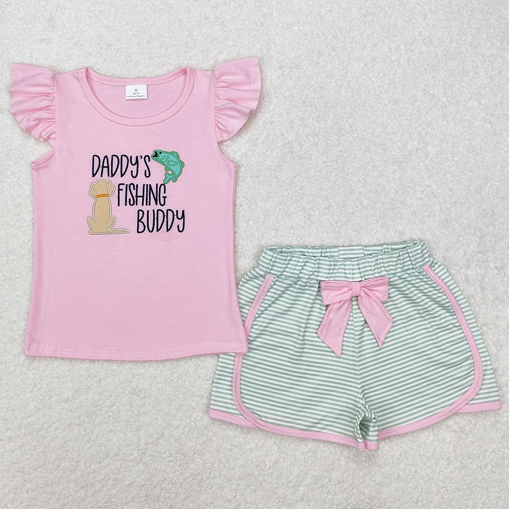 Baby Boys Clothes Daddy's Fishing Buddy Tops Shorts Sibling Clothes Sets BSSO1147 GSSO1673