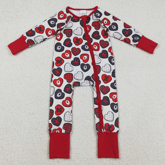 Baby Girls Bodysuits Hearts XOXO Valentines Two Way Zip Convertible Rompers LR2882 12.8