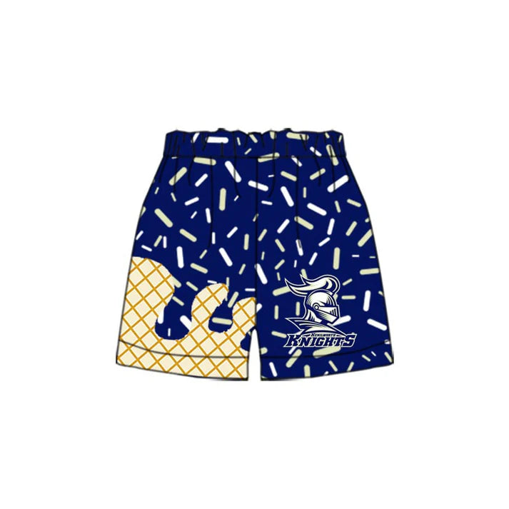 Preorder(moq 5) Baby Boys Navy Knights Sprinkles Team Sports Shorts 8.1