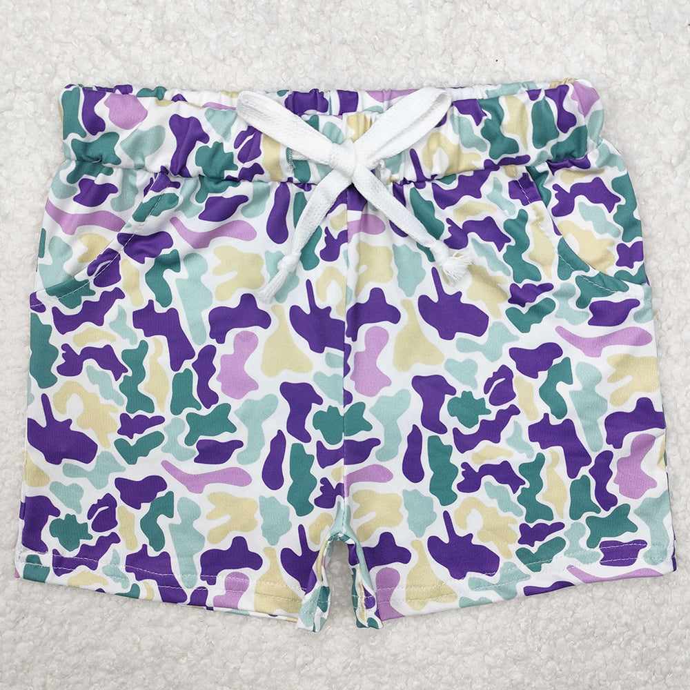Baby Boys Shorts Mardi Gras Camo Shorts Bottoms SS0433