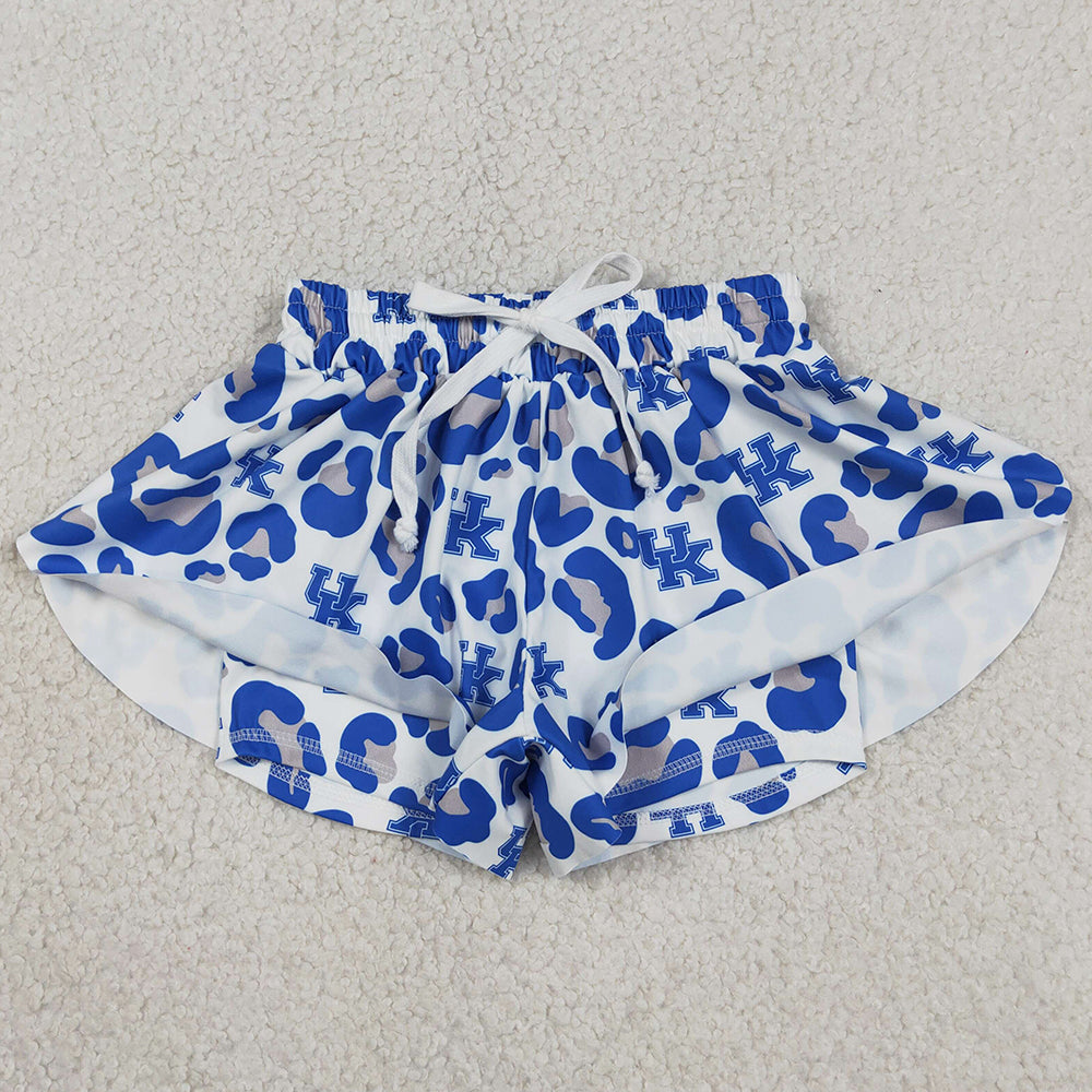 Baby Girls Shorts Blue Leopard UK Yoga Active Team Shorts Bottom SS0812
