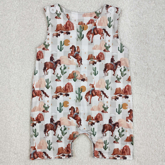Baby Infant Boys Rompers Western Rodeo Cactus Rompers SR2538