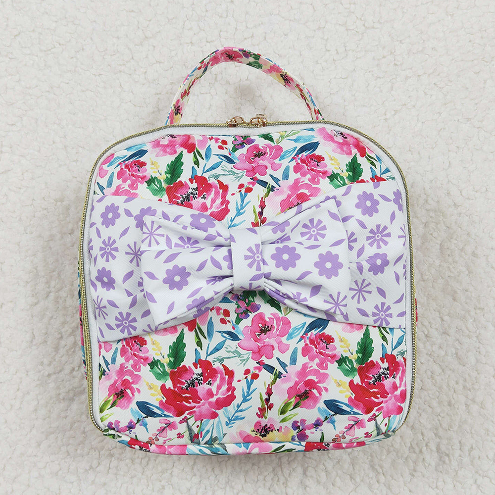 Fashion Baby Kids Girls Flowers Bows Lunch Dinnder Picnic Thermal Bags BA0102
