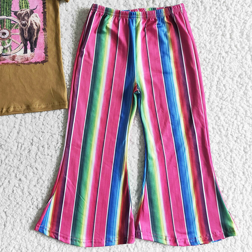 Kids Clothes Girls Outfits Boutique Baby Girl Clothes Cactus Toddler Girls Clothing Set GSPO0069
