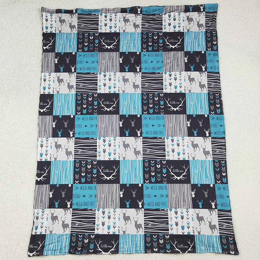 Baby Kids Blankets Deer Hunting Checked Western Blankets BL0074 10.2