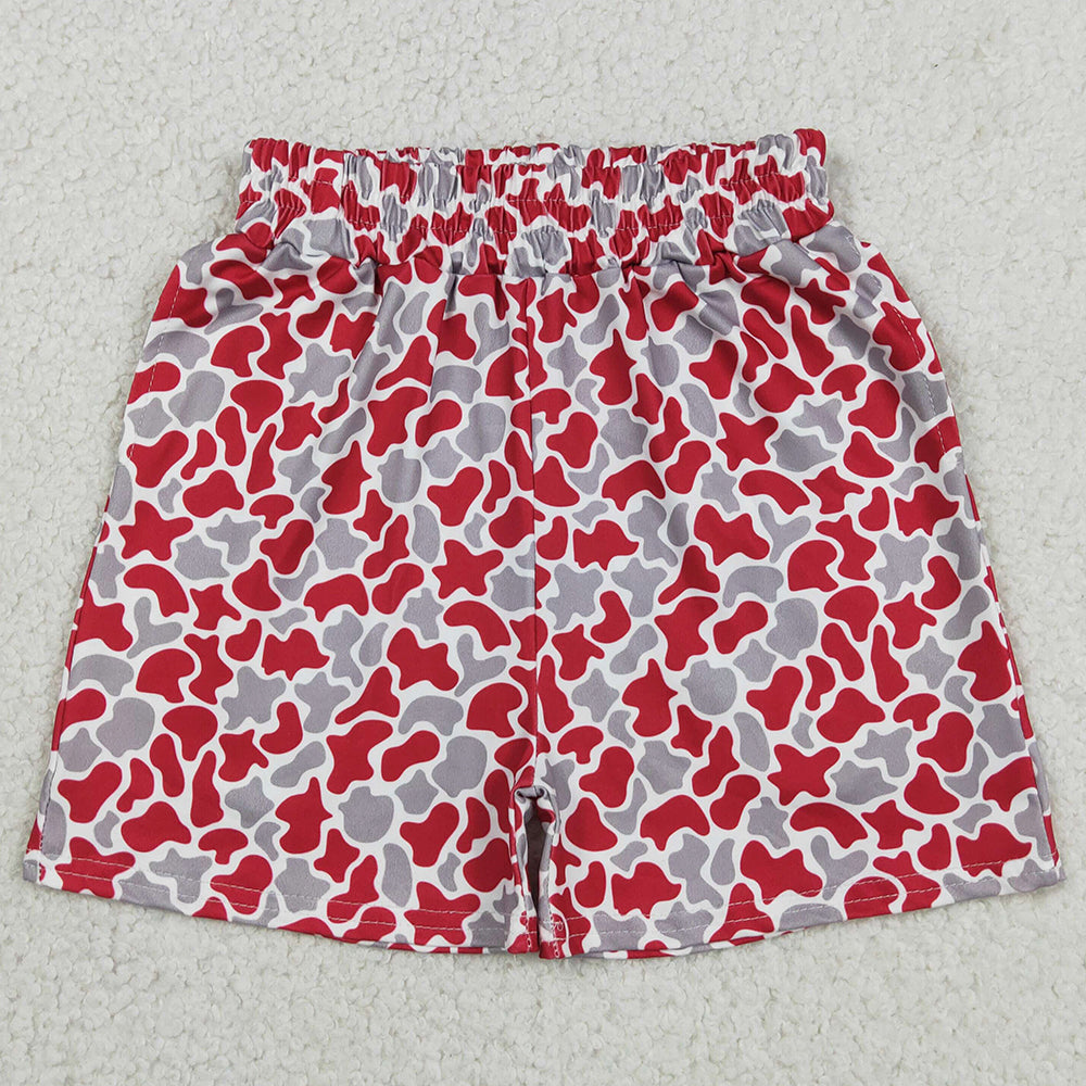 Baby Boys Shorts Red Grey Camo Team Pockets Shorts Bottom SS0880