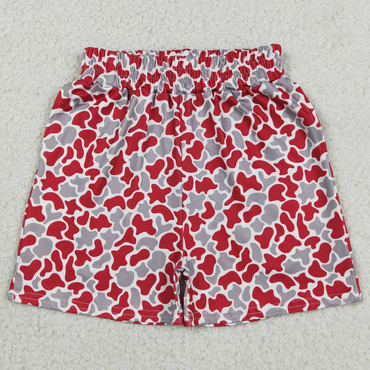 Baby Boys Shorts Red Grey Camo Team Pockets Shorts Bottom SS0880