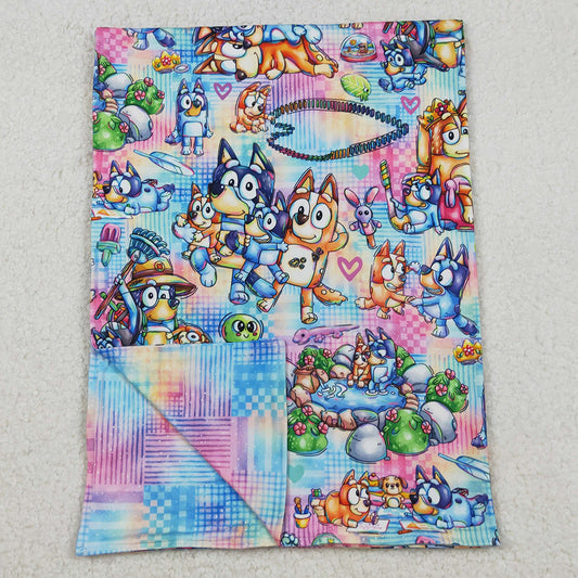 Baby Kids Blankets Colorful Checked Cartoon Dogs Blankets BL0192 10.4