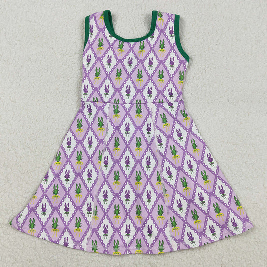 Baby Girls Dress Mardi Gras Crayfishes Checked Yoga Active Shorts Knee Length Dresses GSD2869 12.9