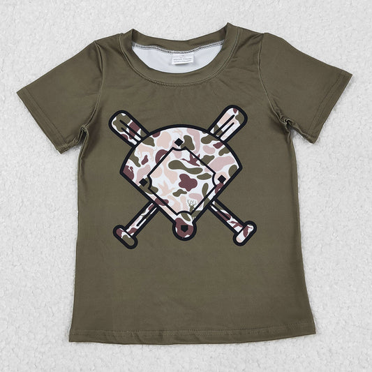 Baby Boys T-shirts Short Sleeve Dogs Ducks Deer Camo Baseballs Team T-shirts Top BT1424 12.3