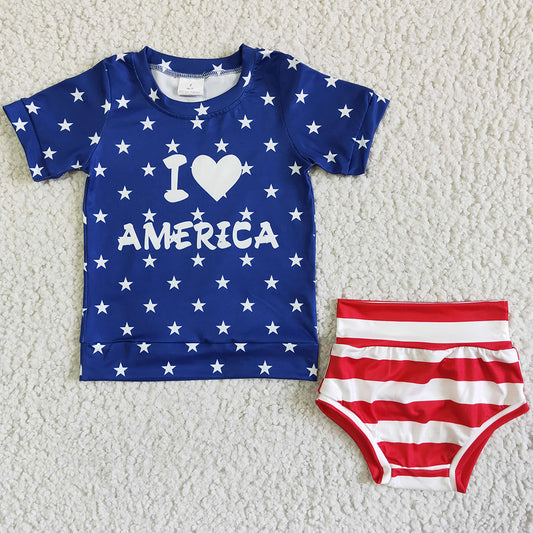 Baby Girl Clothes Bummie July 4th Girls Boutique Clothing Bummies Shorts Outfits GBO0039
