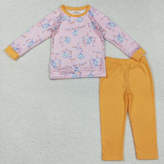 Baby Boys Clothes Pumpkins Leaves Plaid Top Legging Fall Pant Sets BLP0835 9.2