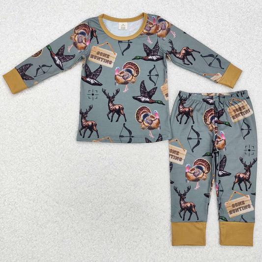 Baby Boys Pajamas Hunting Ducks Top Pants Pajamas Sleepwear Sets BLP0819