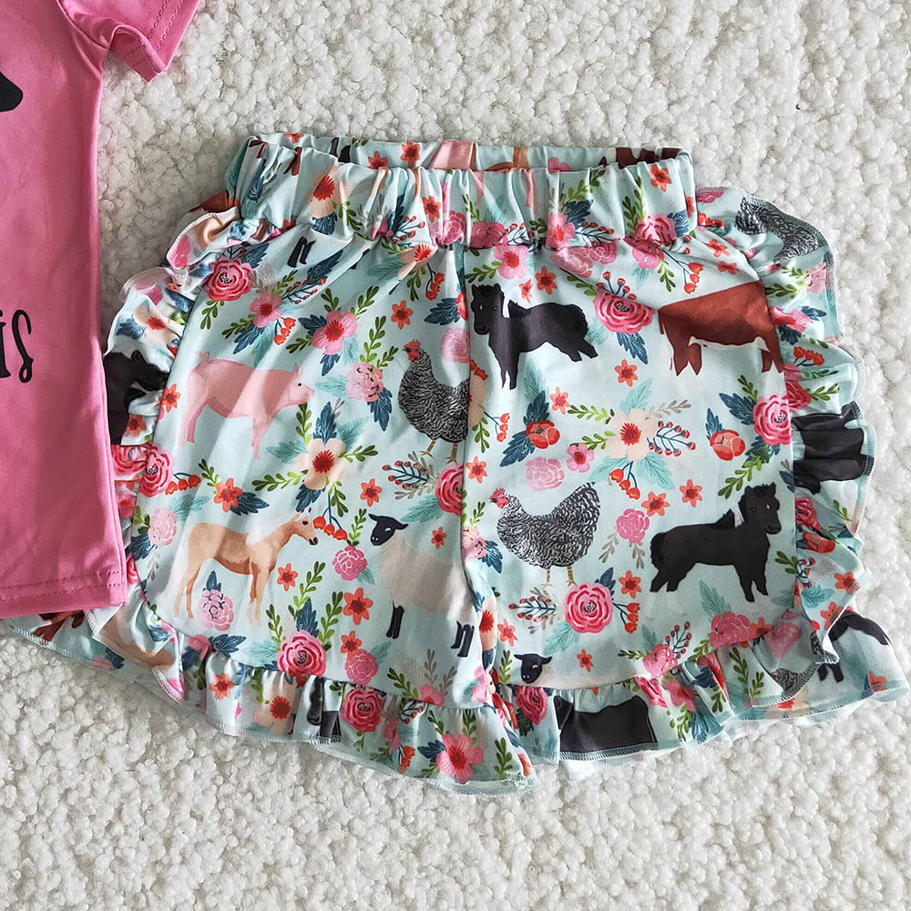 Wholesale Baby Girl Clothes Farm Fashion Toddler Girls Clothes Set B5-22 5.15