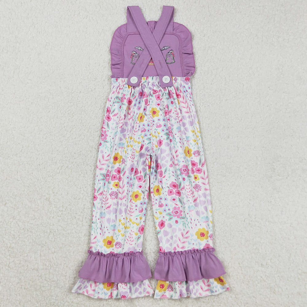 Baby Girls Jumpsuits Embroidery Ghost Pumpkins Strap Floral Halloween Jumpsuits SR3177 9.2