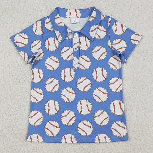 Baby Boys Clothes Baseballs Button Polo Shirts Top BT1578 12.23
