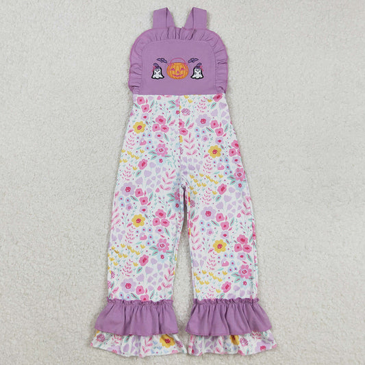 Baby Girls Jumpsuits Embroidery Ghost Pumpkins Strap Floral Halloween Jumpsuits SR3177 9.2