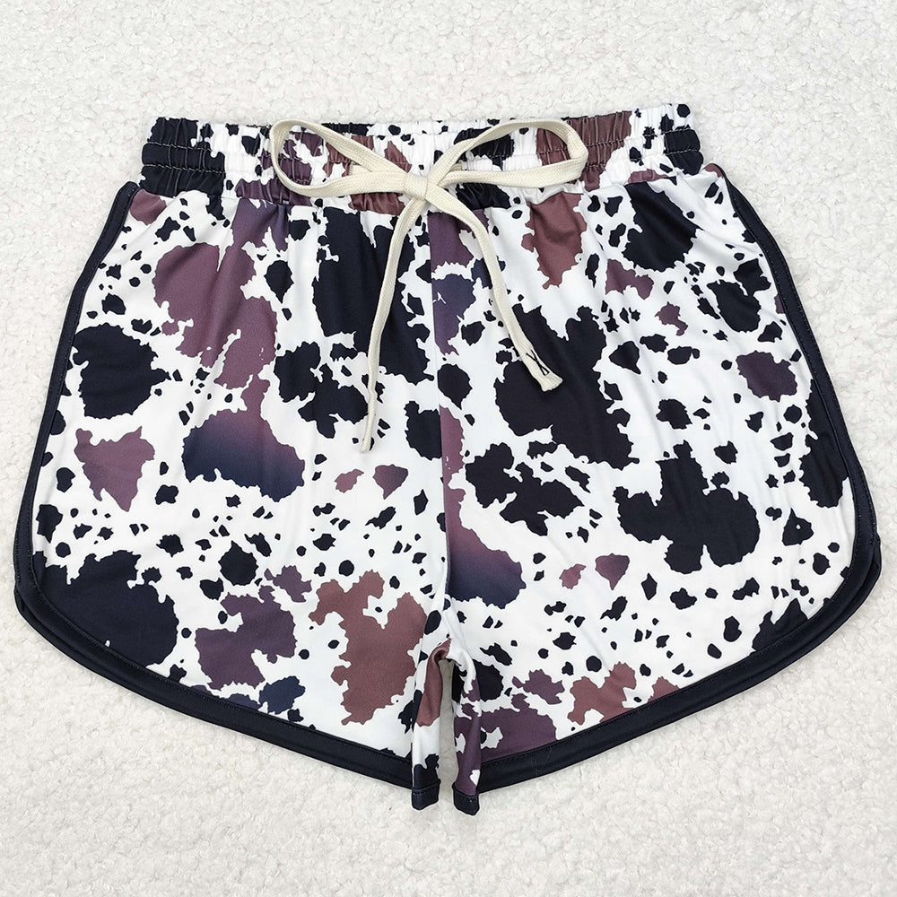 Adult Women Shorts Cowhide Print Western Summer Shorts SS0370