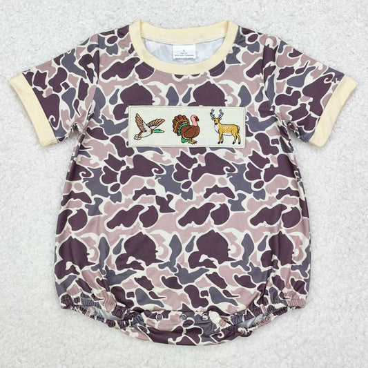 Baby Infant Boys Rompers Camo Deer Hunting Short Sleeve Rompers SR1902