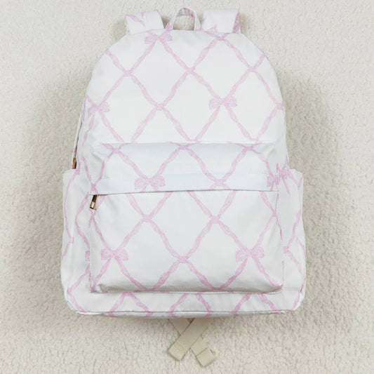 Baby Kids Girls Backpacks Pink Bows Backpack Zip Back Bags BA0225