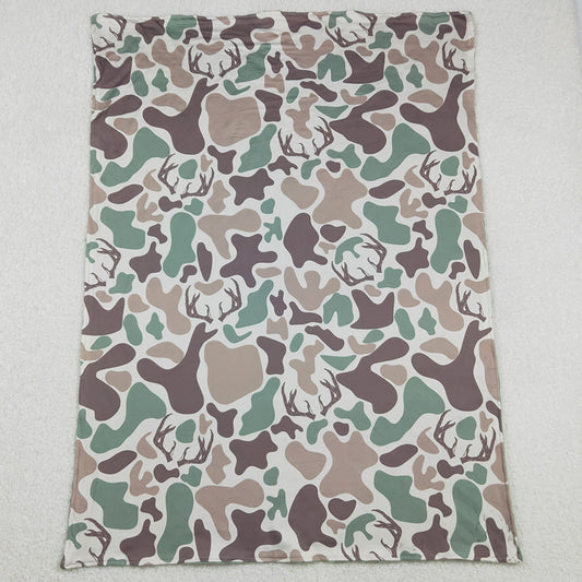 Baby Kids Blankets Green Khaki Deer Camo Hunting Blankets BL0226 11.15