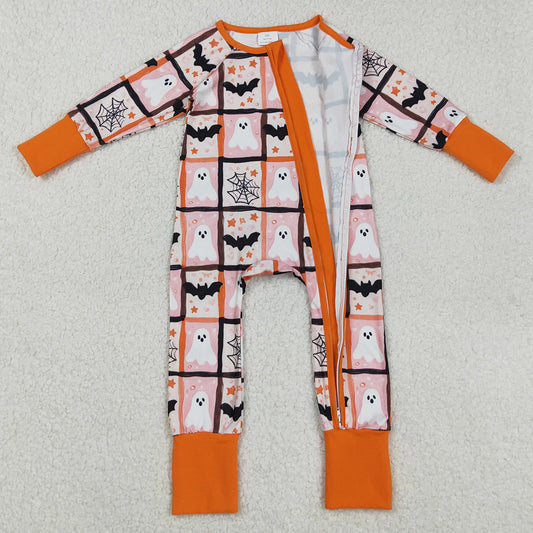 Baby Boys Rompers Ghosts Bats Halloween Girls Zipper Footie Rompers LR2539 9.2