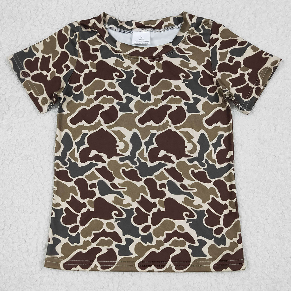 Baby Boys T-shirts Southern Dark Khaki Camo Short Sleeve T-shirts Top BT1648 1.1