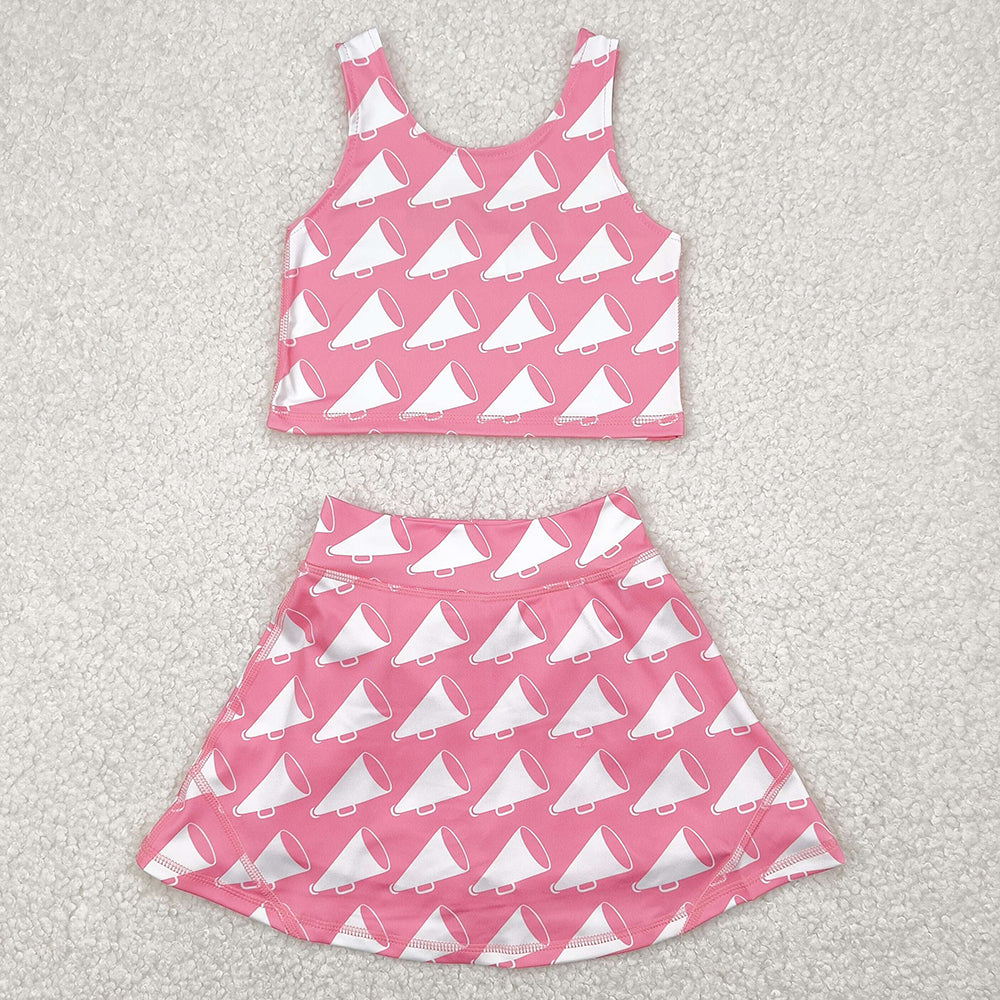 Baby Girls Yoga Clothes Cheer Athletic Active Wear Top Shorts Skirts Sets GSD1467 4.10