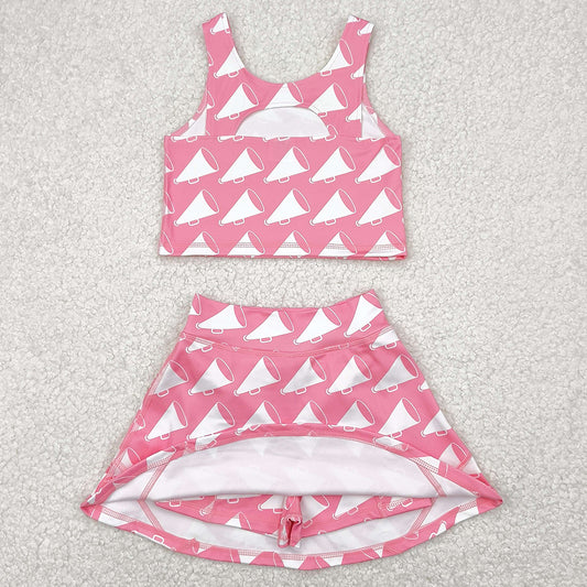 Baby Girls Yoga Clothes Cheer Athletic Active Wear Top Shorts Skirts Sets GSD1467 4.10