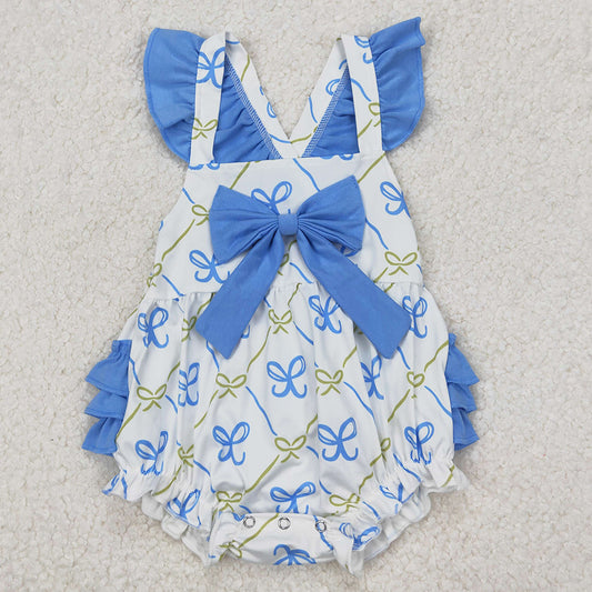 Baby Girls Rompers Blue Bows Bubbles Rompers SR2720 3.18