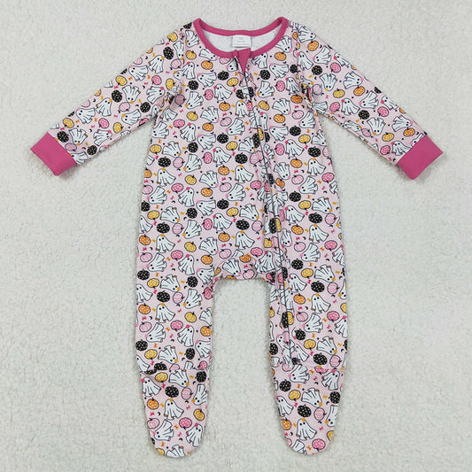 Baby Girls Rompers Ghosts Pumpkins Halloween Zipper Footed Rompers LR2506 9.1