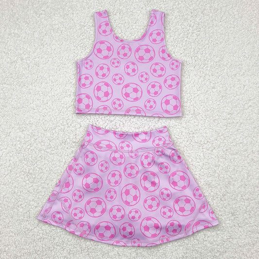 Baby Girls Clothes Football Athletic Active Wear Top Shorts Skirts Sets GSD1468 4.21