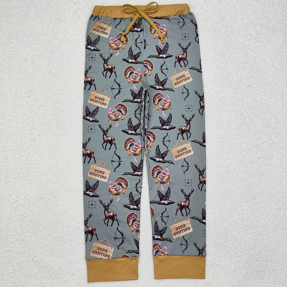 Adult Men Pants Hunting Deer Ducks Bottom Pants Pajamas P0616