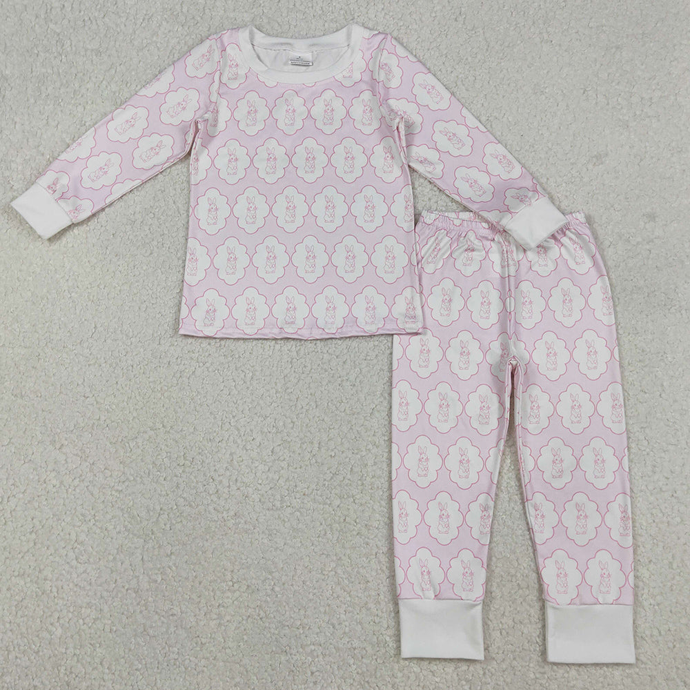 Baby Boys Pajamas Rabbits Eggs Checked Top Pants Easter Pajamas Sets BLP1359 12.9
