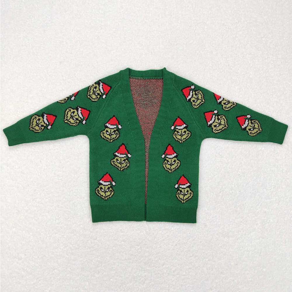 Baby Girls Sweater Green Christmas Long Sleeve Sweaters