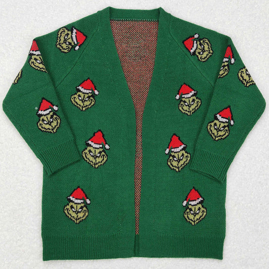 Baby Girls Sweater Green Christmas Long Sleeve Sweaters