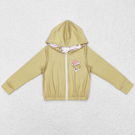 Baby Girls Clothes Christmas Hooded Zip Tops Bell Pants Sets GLP0845