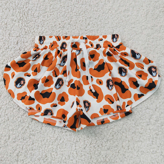 Baby Girls Shorts Orange Leopard Vols Yoga Active Team Butterfly Shorts Bottom SS0816