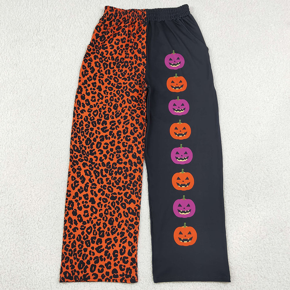 Adult Women Pants Ghost Pumpkins Leopard Halloween Pockets Flare Pants Bottom P1132
