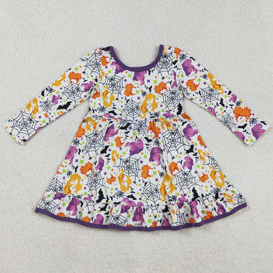 Baby Girls Dress Cartoon Hairs Spider Halloween Ruffle Knee Length Dresses GLD1249 9.1