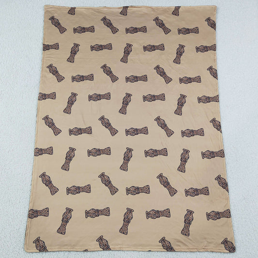 Baby Toddler Children Blankets Hunting Duck Call Brown Minky Blankets BL0165