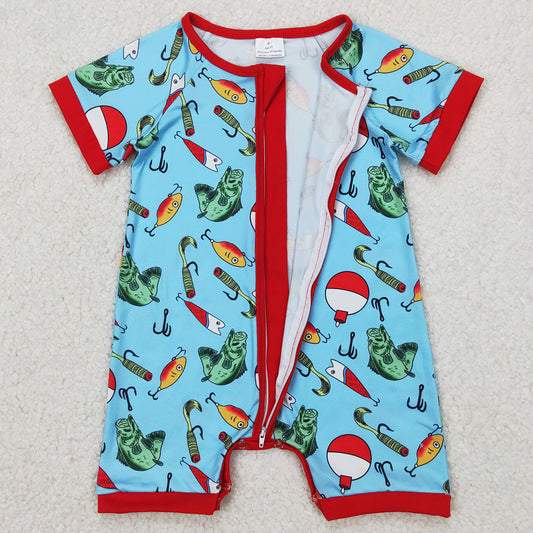 Baby Infant Boys Rompers Fishing Float Zip Rompers SR2707 3.27