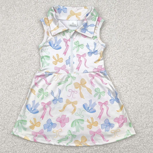 Baby Girls Dress Colorful Bows Yoga Active Wear Skort Knee Length Dresses GSD2141 4.21