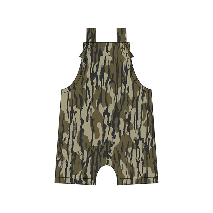 Preorder moq 5 Baby Boys Straps Bottonland Camouflage Rompers 5.12