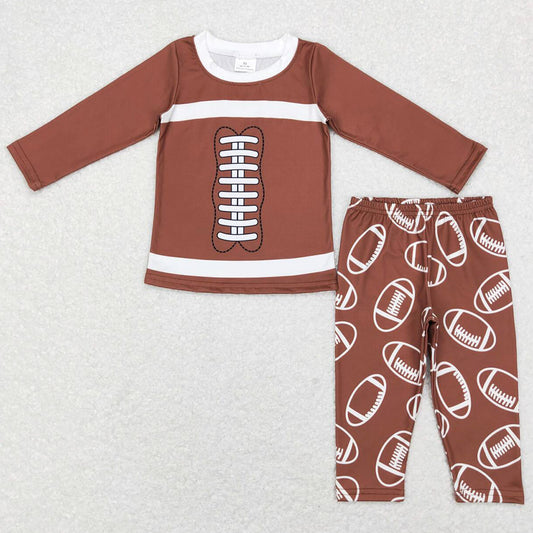 Baby Boys Clothes Football Long Sleeve Top Pants Pajamas Sets BLP0426