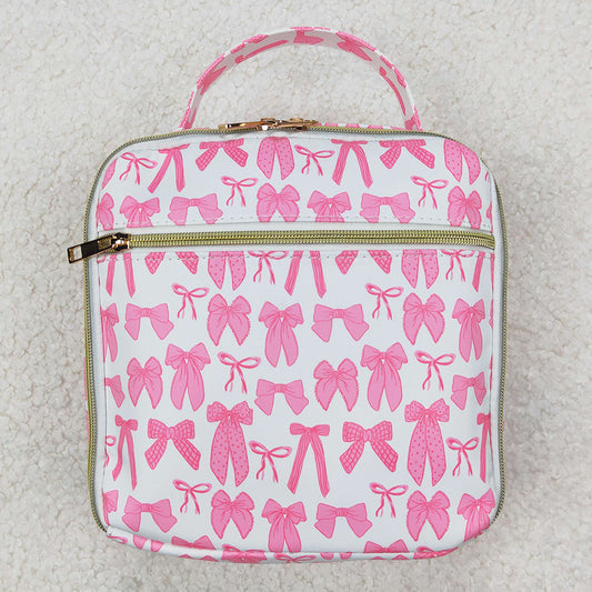 Baby Girls Lunch Boxes Pink Bows Lunch Dinner Picnic Box Bags BA0284 3.22