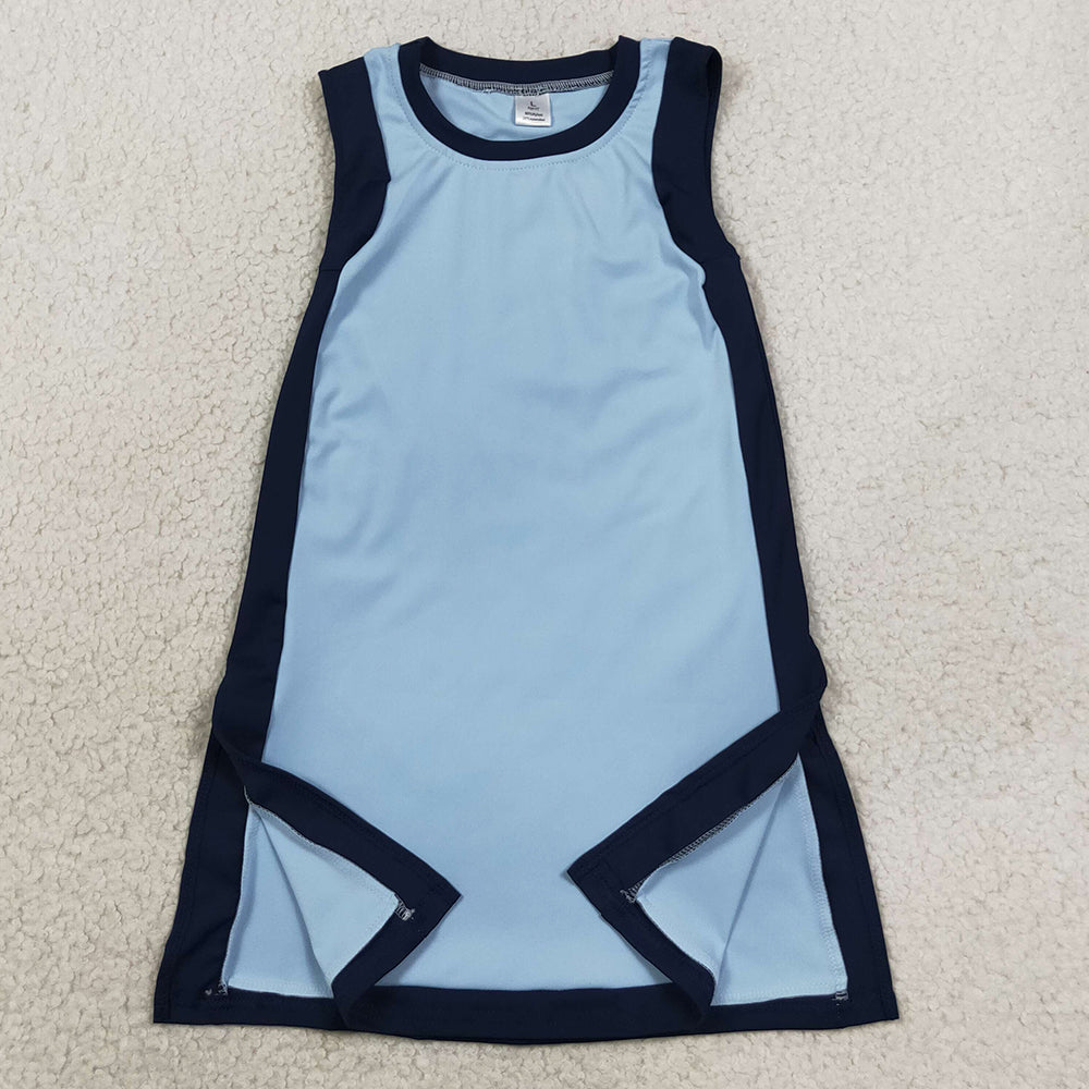 Baby Girls Dress Sleeveless Navy Blue Yoga Active Knee Length Dresses GSD4256